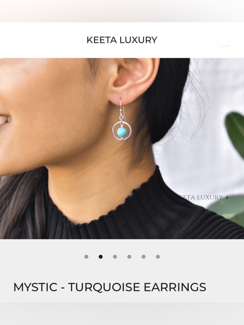 Mystic Turquoise Drop Hoop Earrings